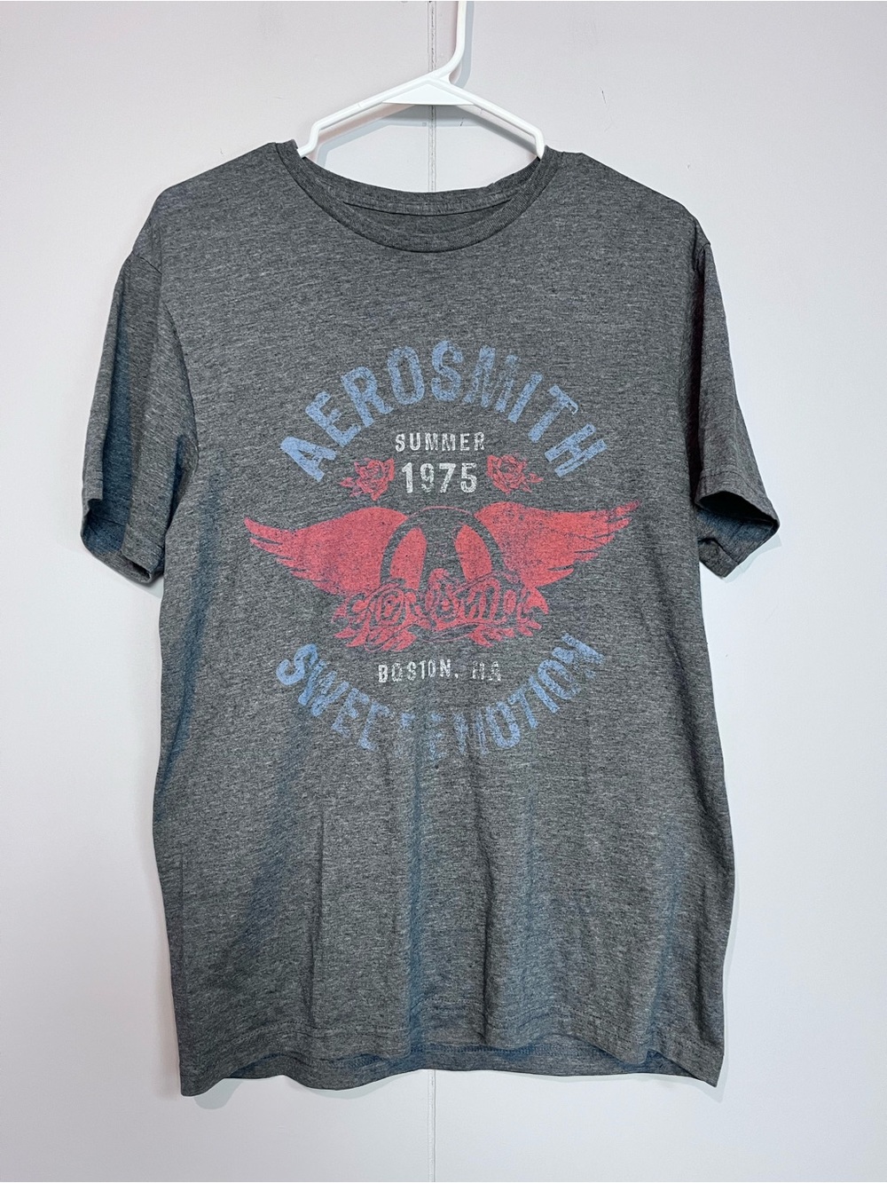 Aerosmith Summer 1975 Boston MA Graphic T-Shirt Size M Rock Band Tee